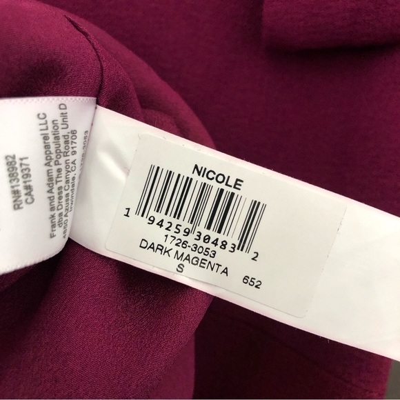 Nwt Dress The Population Womens Nicole Sheath Dress Pink Slit Midi Sleeveless - Picture 10 of 10